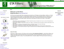 Tablet Screenshot of etafilters.com